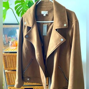 Loft-Soft Faux Suede Moto Jacket